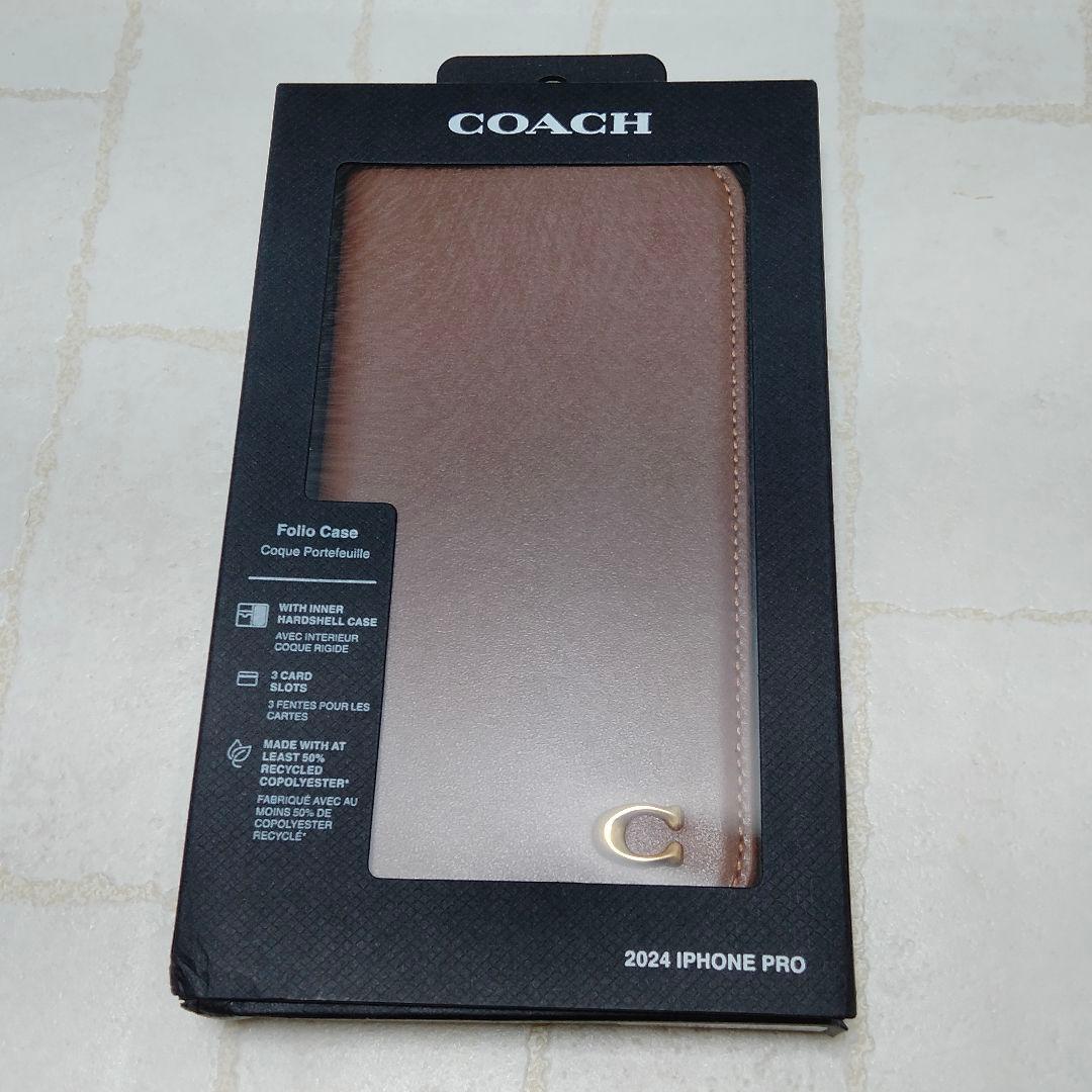 COACH コーチ シグネチャー レザー ウォレット iPhone 16 Pro