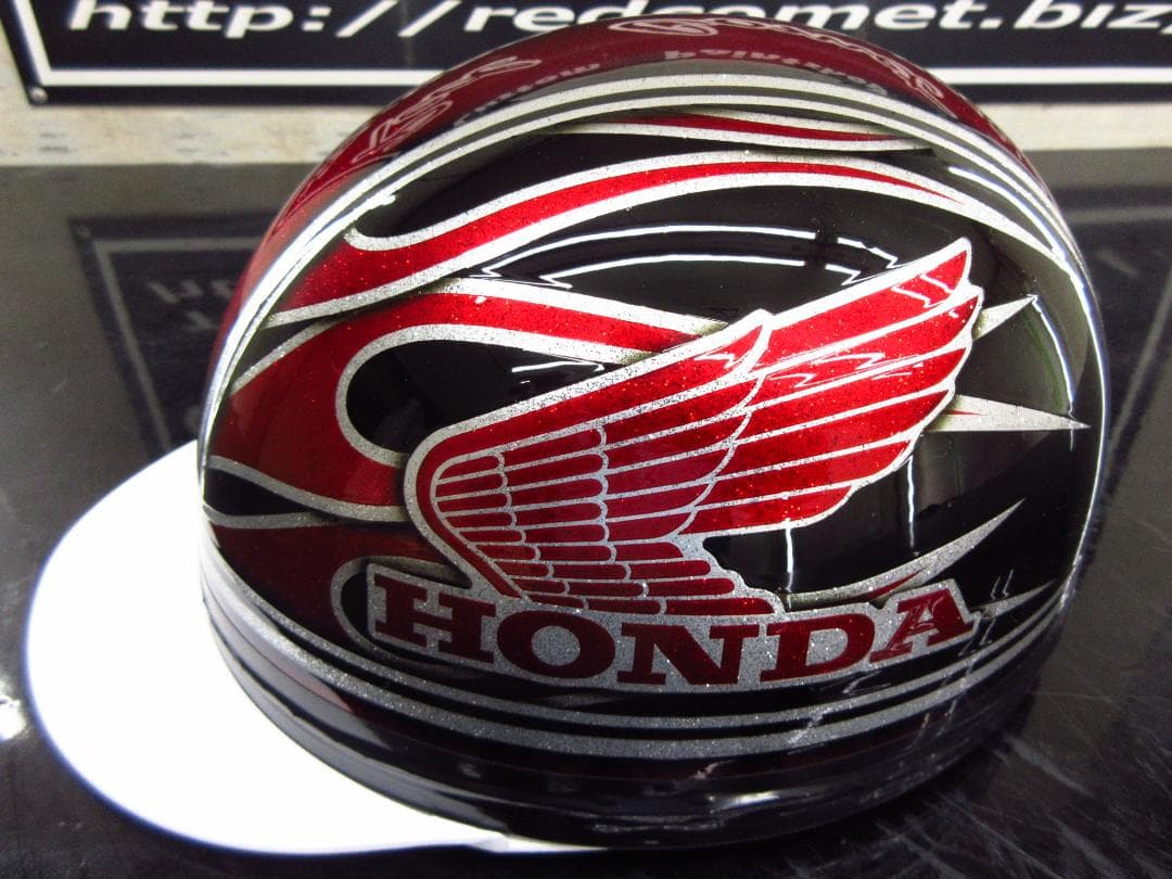 送料込！カスタムコルク半　ホンダ　赤黒ファイヤー最安値058