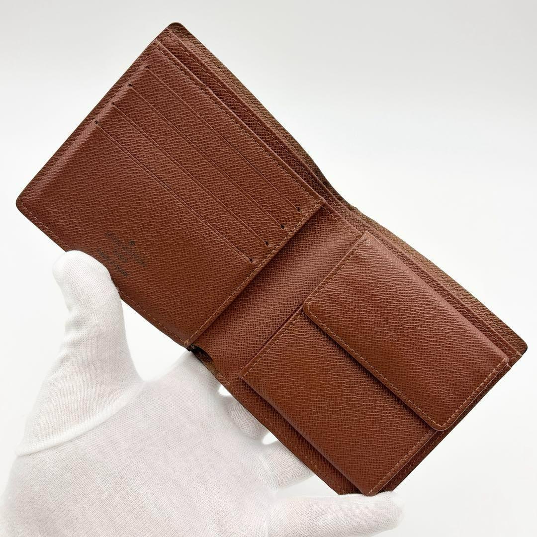 美品★定価8万★ルイヴィトン モノグラム マルコ 二つ折り財布 メンズ