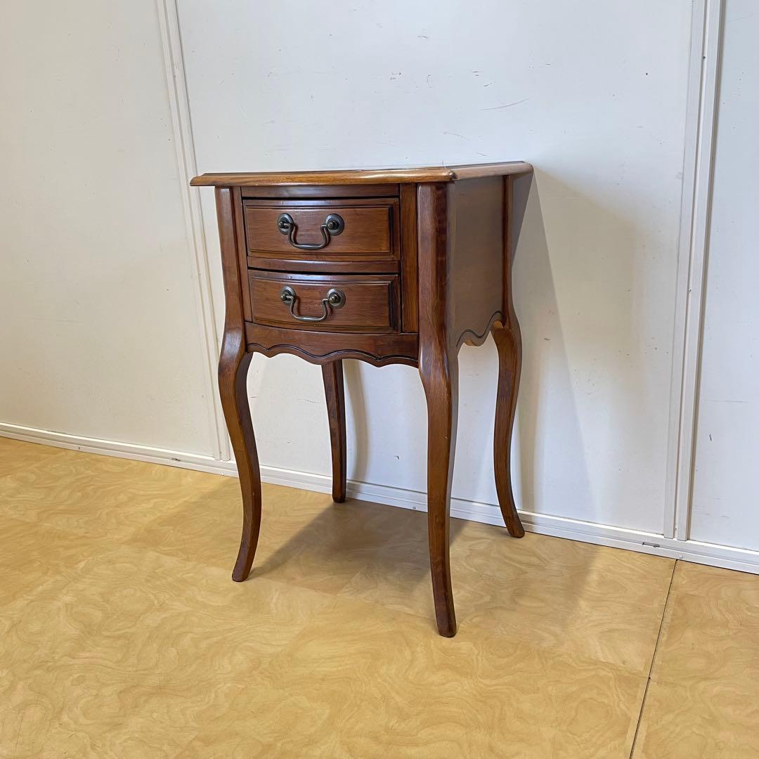 アンティーク調 猫脚 チェスト サイドテーブル コンソール 花台 電話台