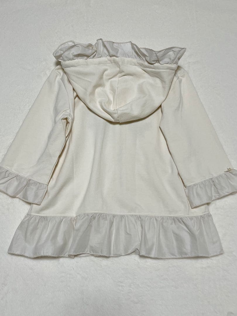 PINK HOUSE 花刺繍フリルパーカー 4 キナリ