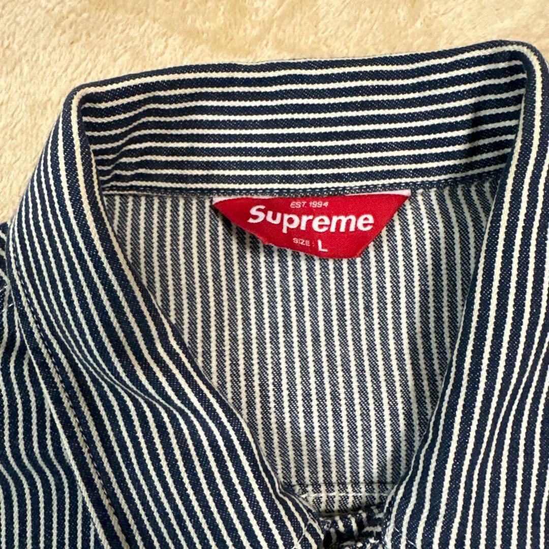 Supreme 2011SS Snap Front Jacket ヒッコリー L