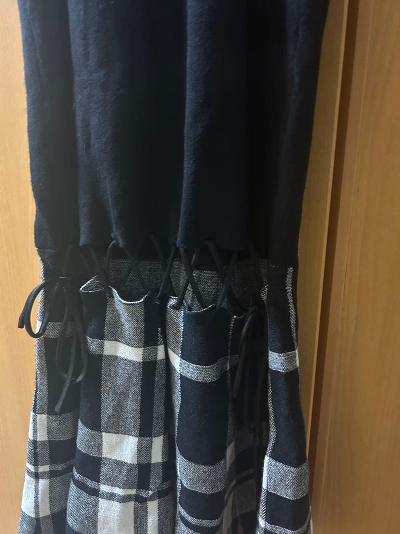 【えり】RANDY String core plaid dress