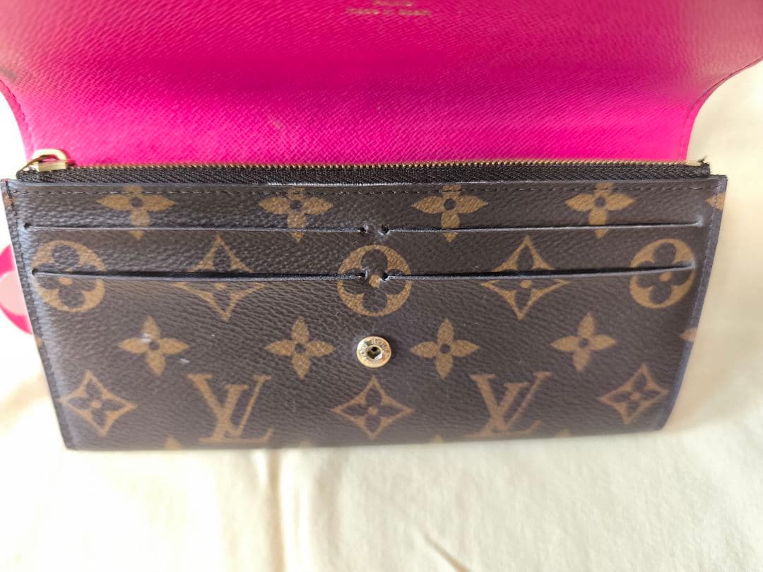 ⚠️ボタン難有ルイヴィトンモノグラム　ポルトフォイユエミリー❤フラワーチャーム