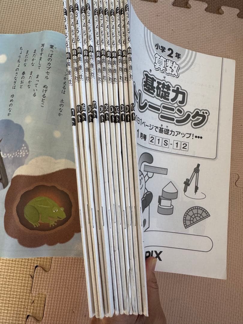 SAPIX小学２年生　算数 国語　年間フルセット 年間テスト付き