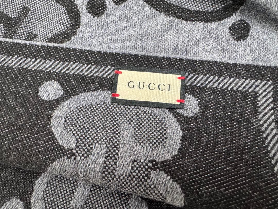 ❗️本日限定特価❗️GUCCI マフラー　GGウール　ジャガード　スカーフ