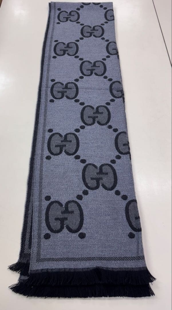 ❗️本日限定特価❗️GUCCI マフラー　GGウール　ジャガード　スカーフ