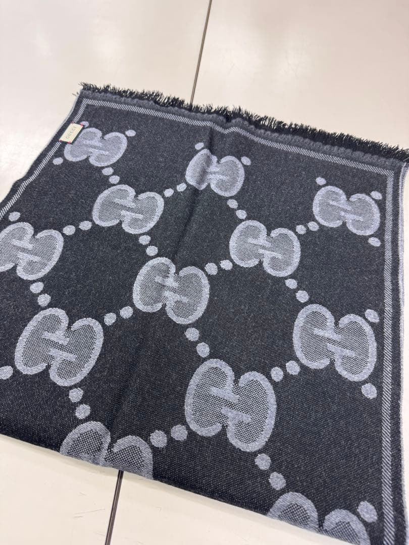 ❗️本日限定特価❗️GUCCI マフラー　GGウール　ジャガード　スカーフ