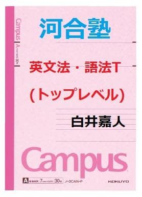 【河合塾】『英文法・語法T　白井嘉人先生　関係詞授業ノート』+α　駿台代ゼミ東進
