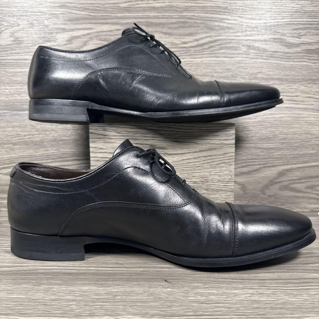 美品　リーガル　ビジネスシューズ　ストレートチップ　内羽　本革　レザー　黒　27