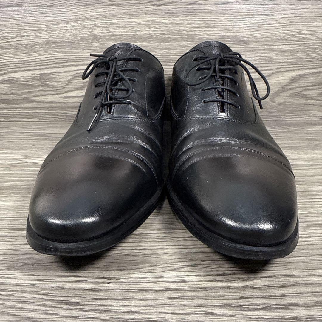 美品　リーガル　ビジネスシューズ　ストレートチップ　内羽　本革　レザー　黒　27