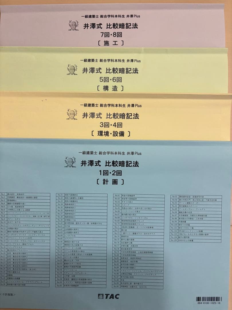 井澤式 比較暗記法 4冊セット