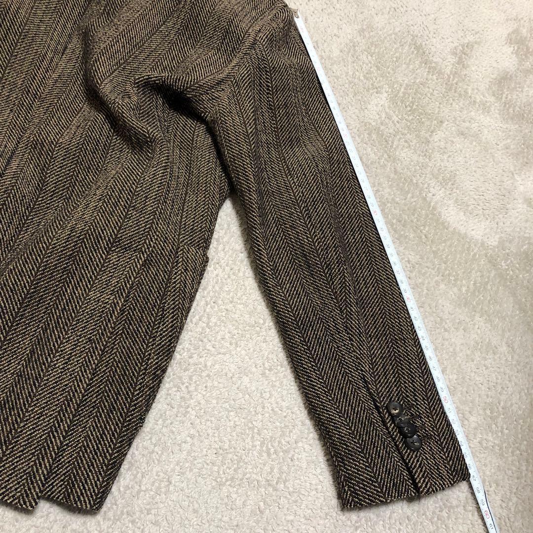 【美品】LARDINIラルディーニテーラードジャケットヘリンボーン42 7REG