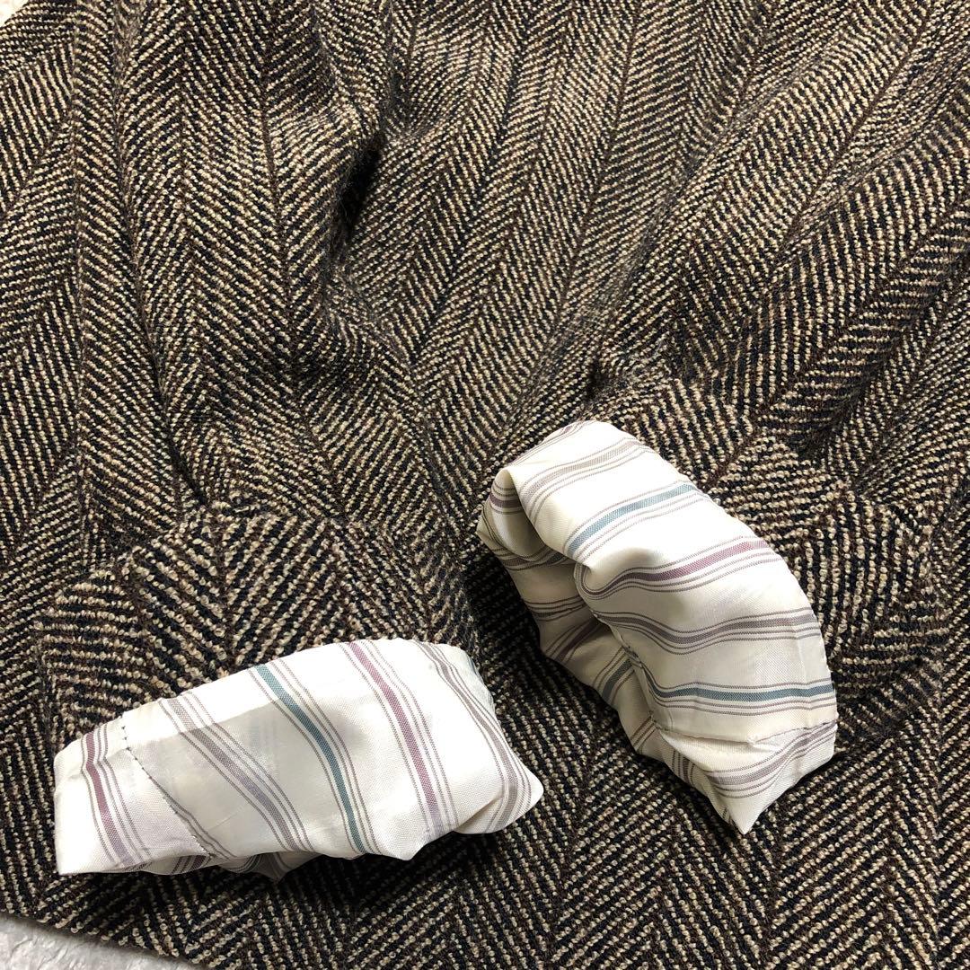 【美品】LARDINIラルディーニテーラードジャケットヘリンボーン42 7REG