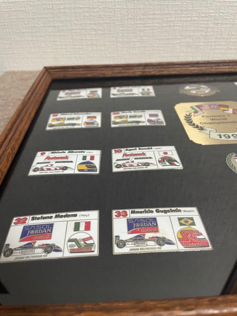F1 ピンバッジ額装　1992年　限定品　レア　箱無し