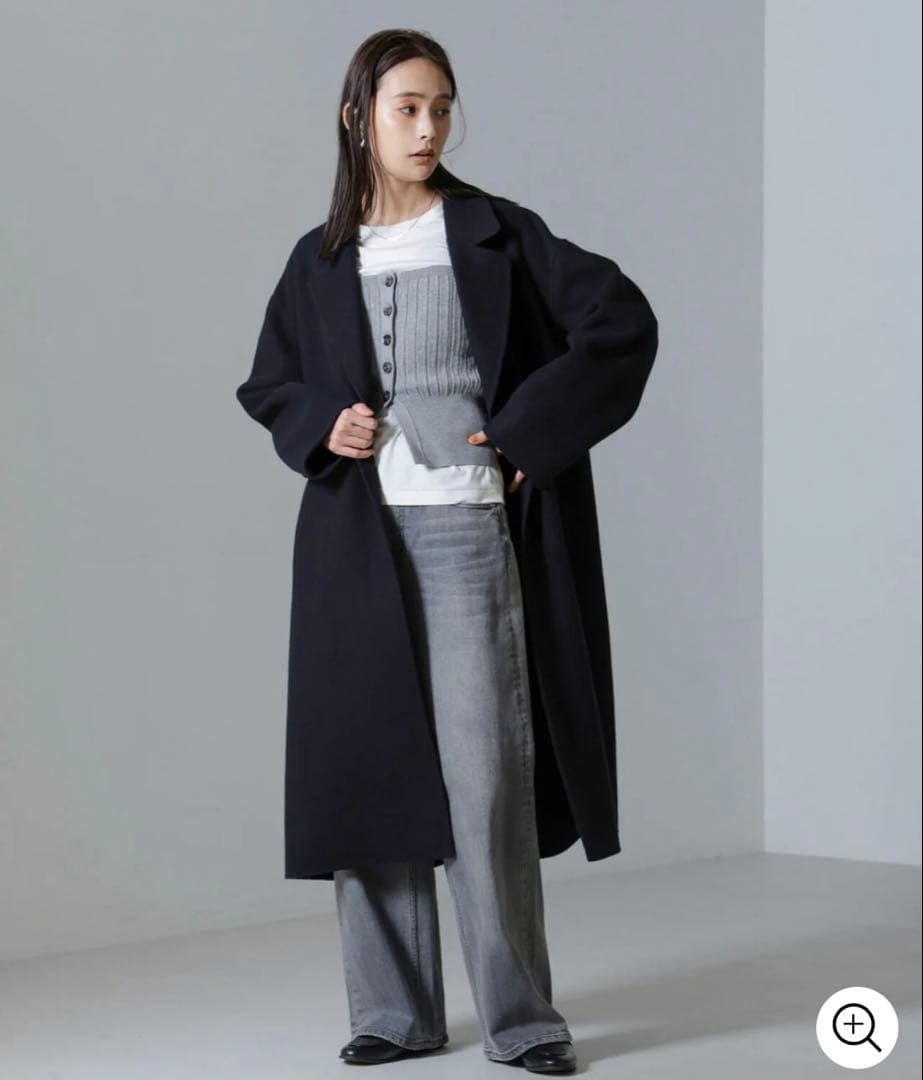 nano universe PURE LAMBS リバーロングコート 定価4万