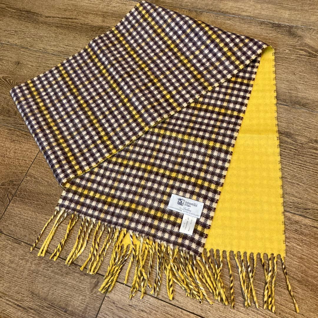 Johnstons of Elgin 100%カシミヤマフラー