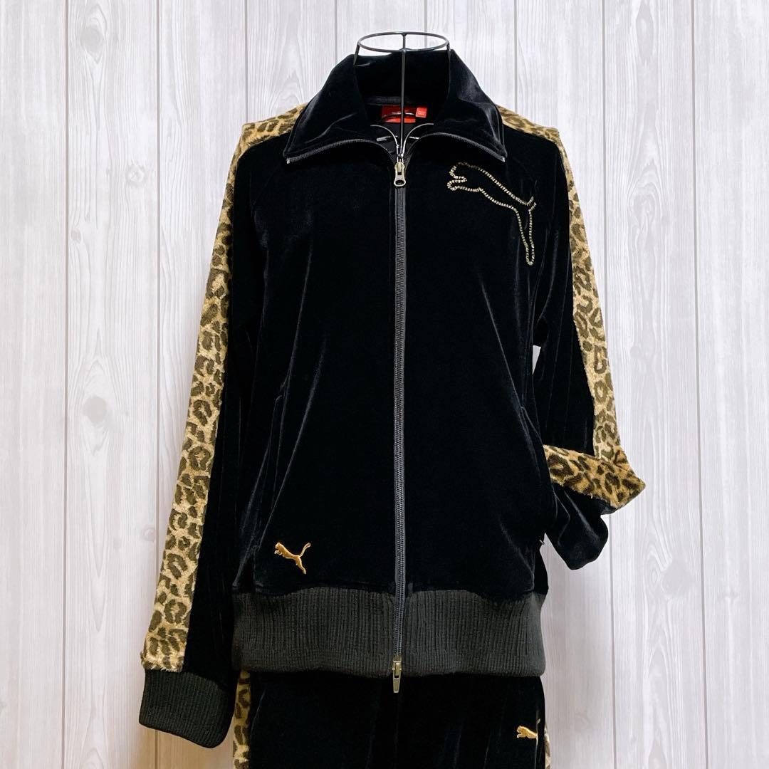 希少 PUMA BEAMS ベロア セットアップ ヒョウ柄 y2k ジャージ