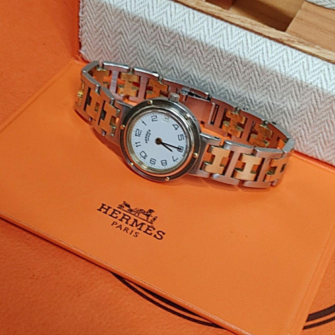 エルメス時計/極極美品クリッパー/新品電池新品仕上げ正常稼働品/レディース