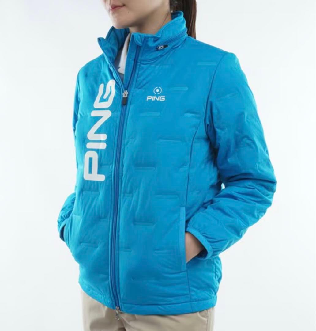 新品タグ付き/ピン ゴルフウェア接結中綿ブルゾン/ジャケット 縦横ストレッチ素材