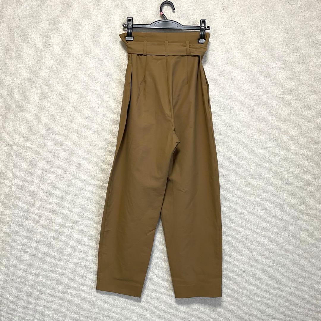 【美品】【最高級白タグ】マックスマーラ ワイドパンツ ブラウン ウエストリボン