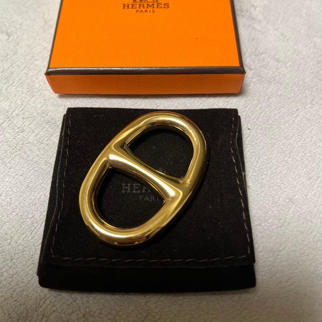 エルメス　HERMES スカーフリング　ゴールド