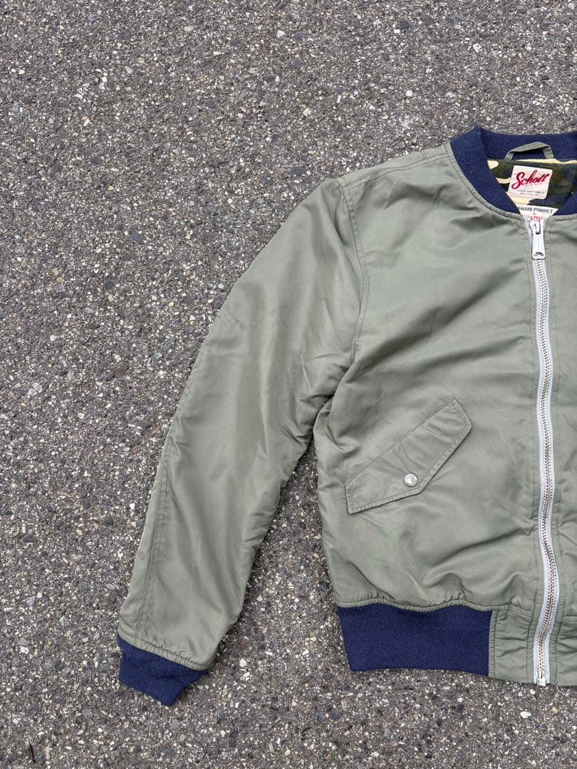 る*。様 90s schott MA-1 フライトジャケット USA製 Lサイズ
