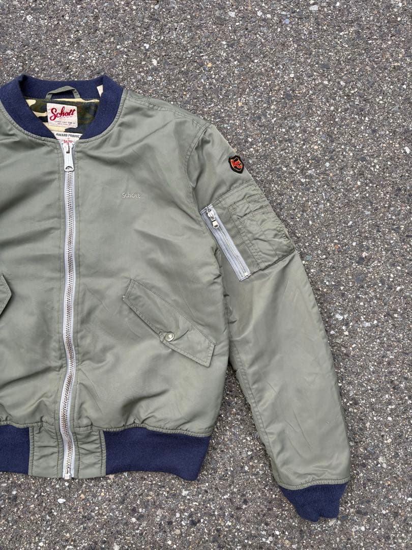 る*。様 90s schott MA-1 フライトジャケット USA製 Lサイズ
