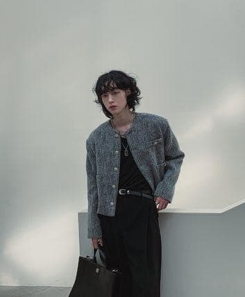 ジャケット・アウター 2plan Joy button mohair crop jacket