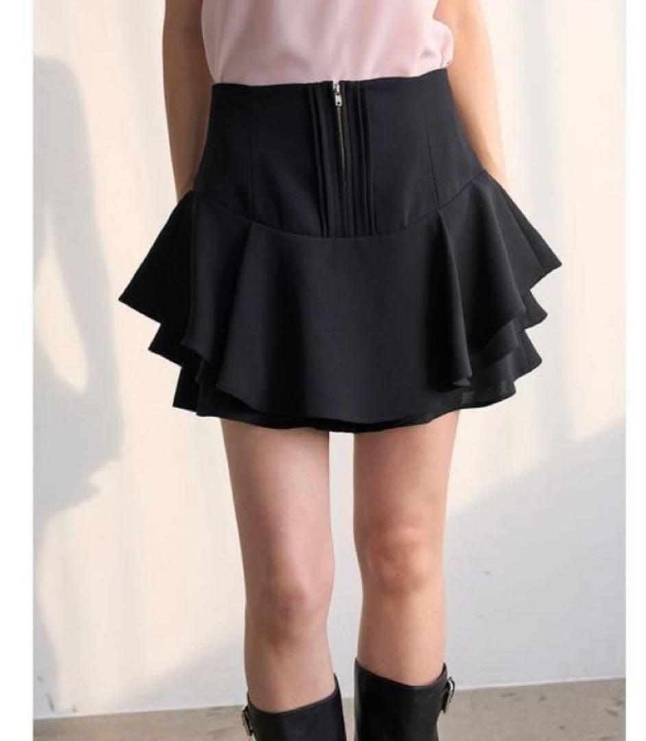 SNIDEL　レイヤードフリルミニスカショーパン　サイズ0