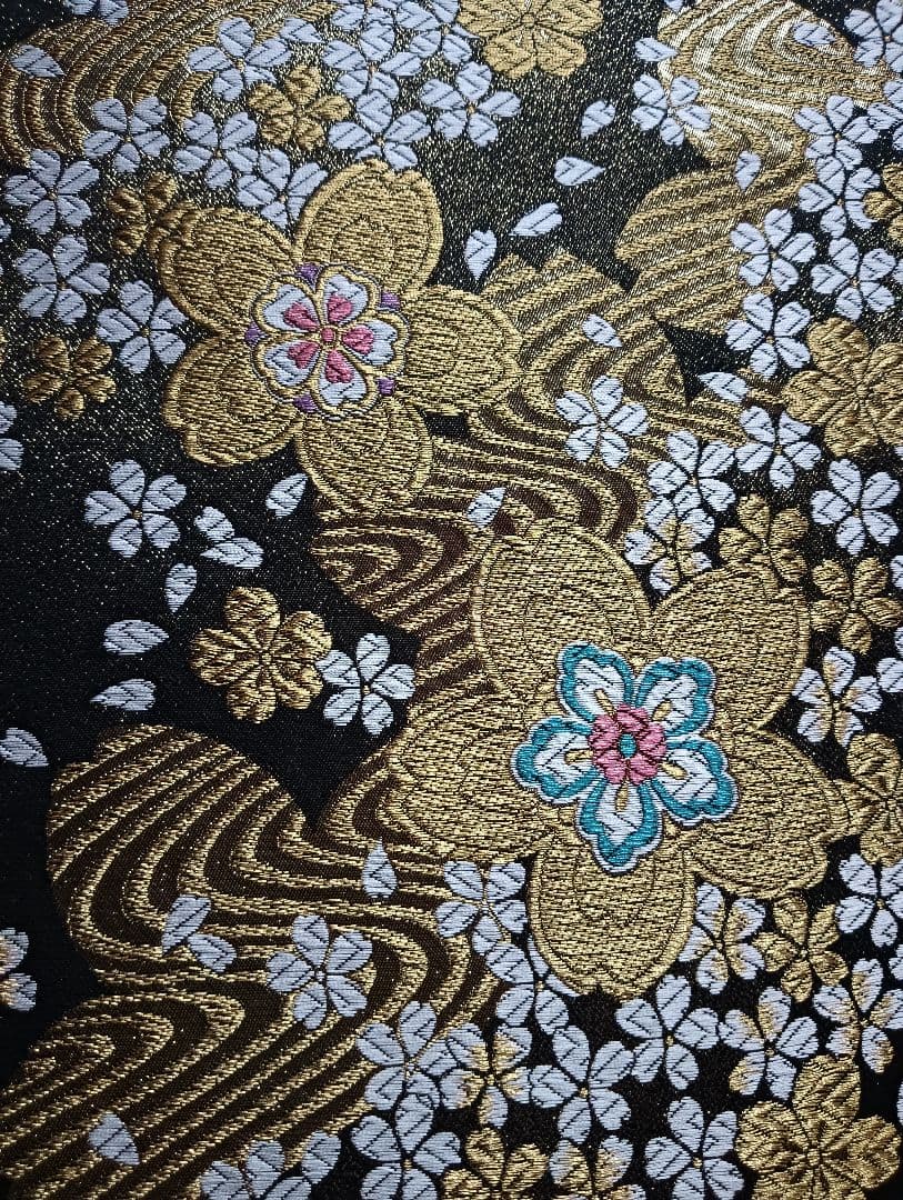 ロイヤルブルー 桜尽くし　金彩技法　振袖フルセット　美品　丈160 裄66