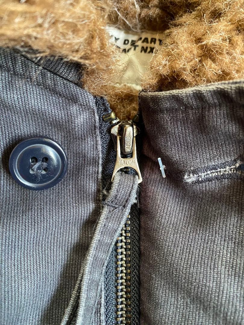 YMCLKY N-1 デッキジャケット ウォッシュ加工 42 ネイビー ミリタリ