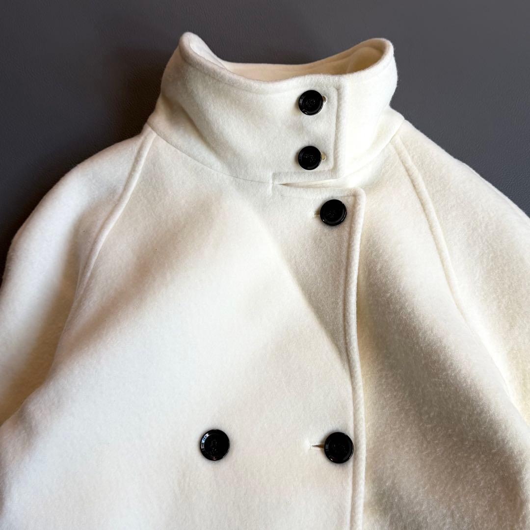 美品 ナノユニバース PECOLAMBウールカシミヤスタンドカラーコート