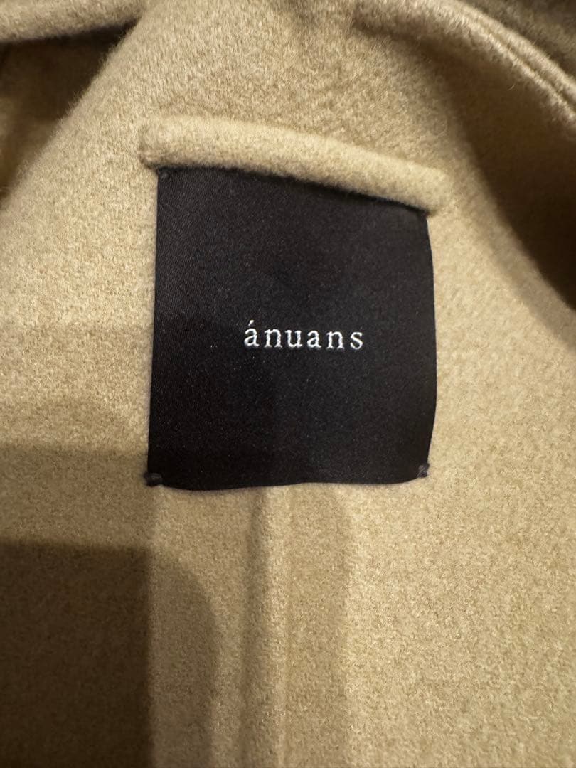 【完売品⭐︎試着のみ美品】リバーウールミドルマフラーコート　ベージュanuans