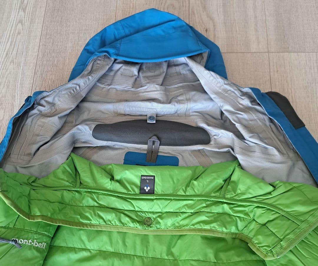 美品　モンベル　スキー/登山　アウター　　3in1 ブルー