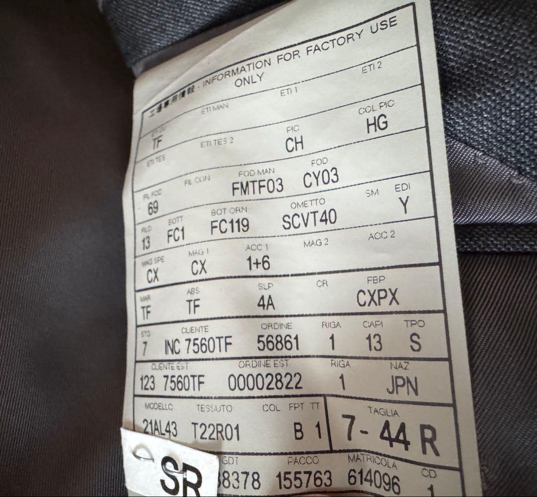 TOM FORD トムフォード セットアップ スーツ　グレー シャツ付き