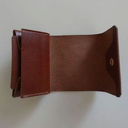 usfl 小さくて使いやすい財布mini キャメル レザー 三つ折り財布