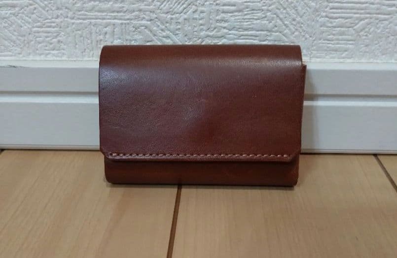 usfl 小さくて使いやすい財布mini キャメル レザー 三つ折り財布