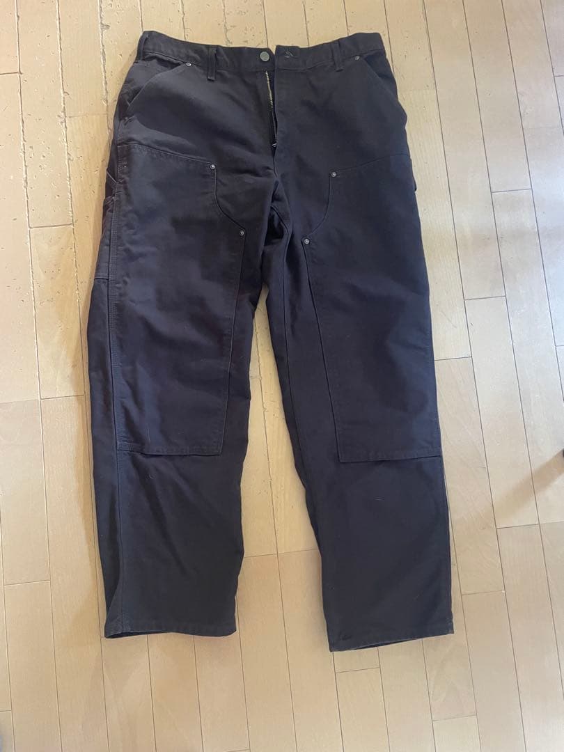 カーハート ダブルニー パンツ 35×30 ブラウン 試着のみ 洗濯済み