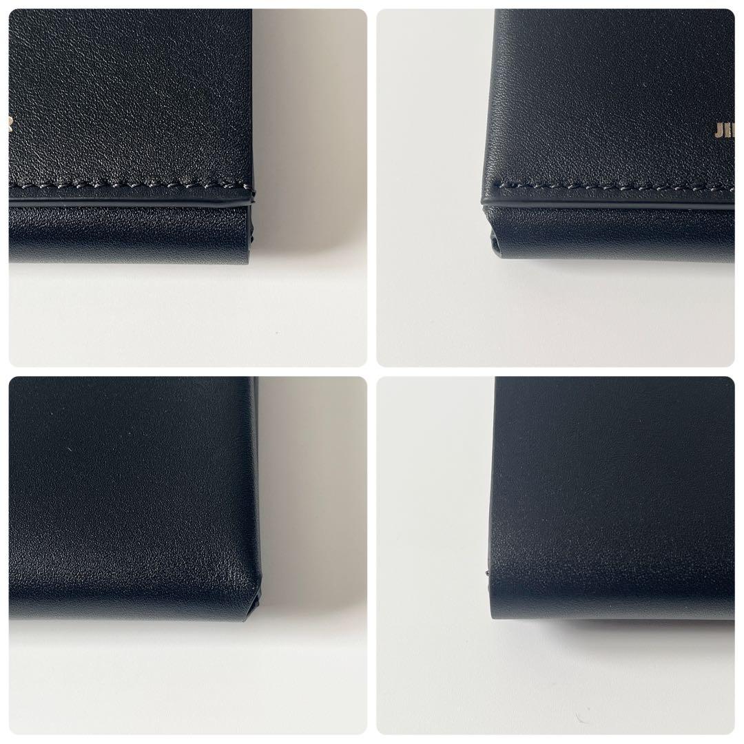 ジルサンダー　ORIGAMI　三つ折り財布　レザー　黒　ブラック　ユニセックス