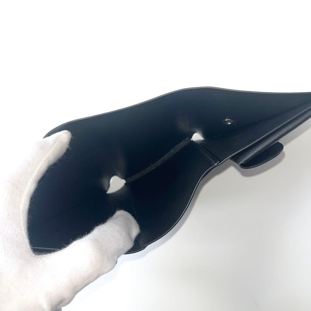 ジルサンダー　ORIGAMI　三つ折り財布　レザー　黒　ブラック　ユニセックス