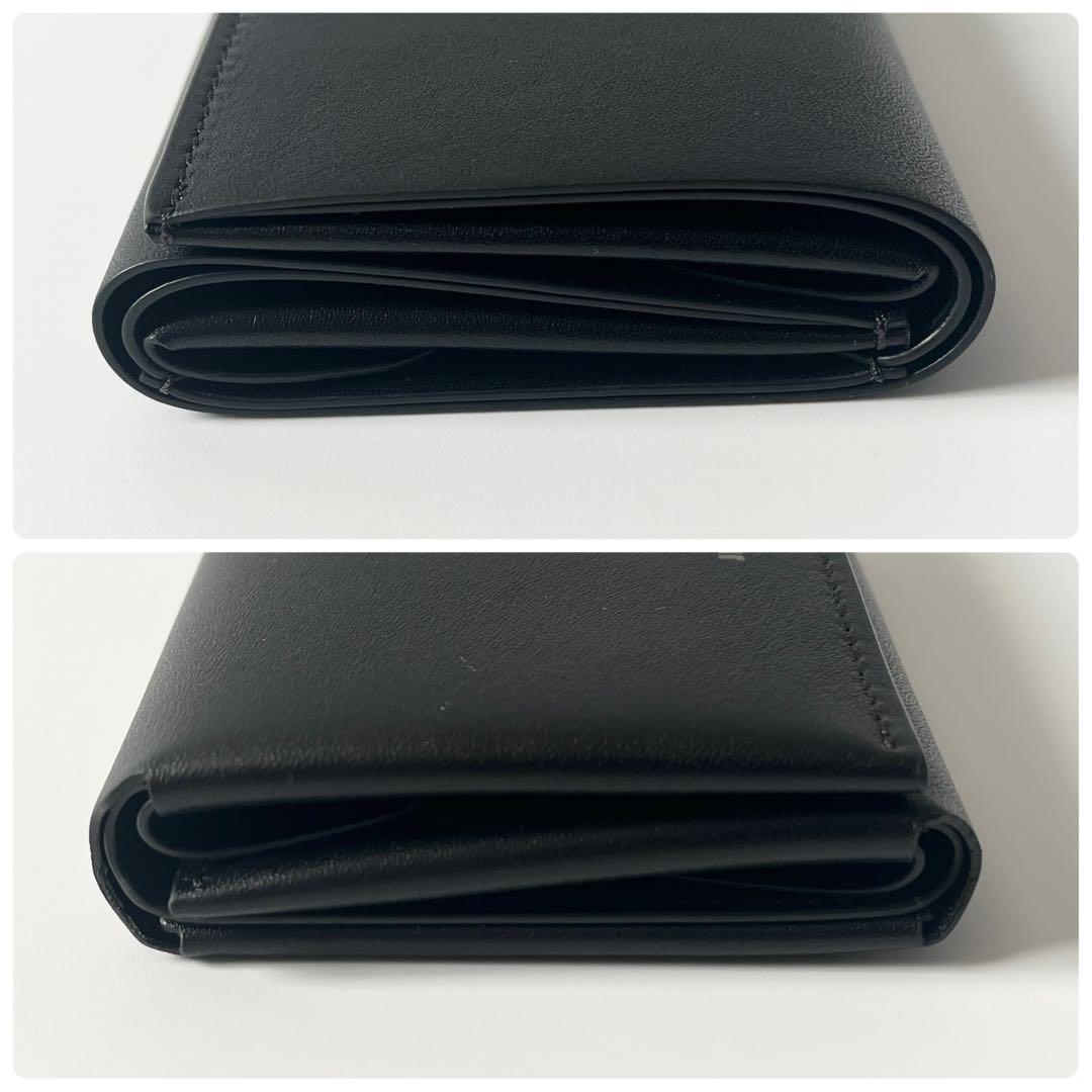 ジルサンダー　ORIGAMI　三つ折り財布　レザー　黒　ブラック　ユニセックス