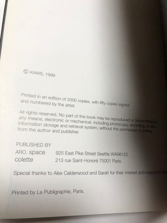 KAWS 1999年初期作品集　KAWS EXPOSED