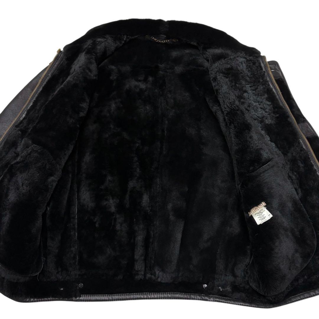 S*M様 ムートンジャケット　レザージャケット　ボア　ラムレザー　羊革　Lサイズ