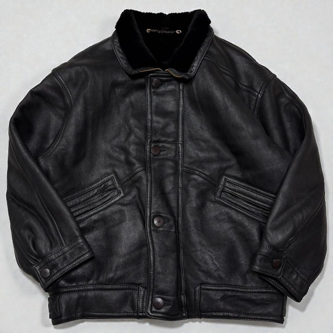 S*M様 ムートンジャケット　レザージャケット　ボア　ラムレザー　羊革　Lサイズ