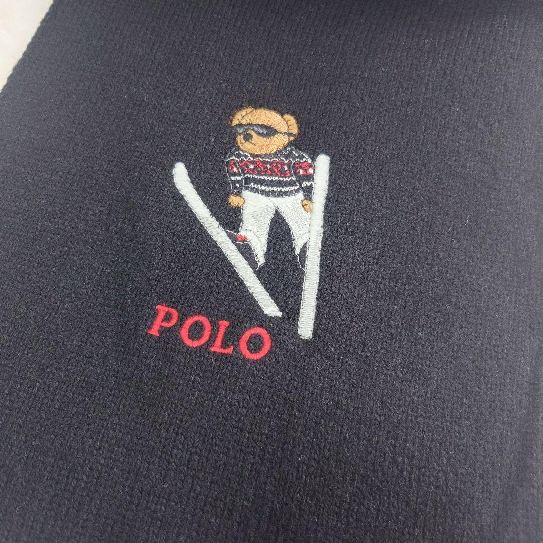 【新品】【タグ付き】　ポロラルフローレン　ラルフローレン　マフラー　ポロベア　黒