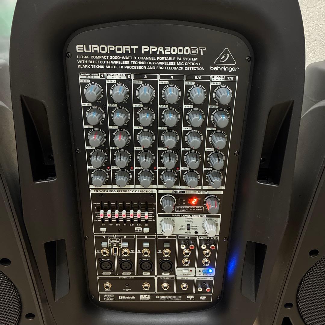 最上位　Behringer ポータブルPA EUROPORT ppa2000bt