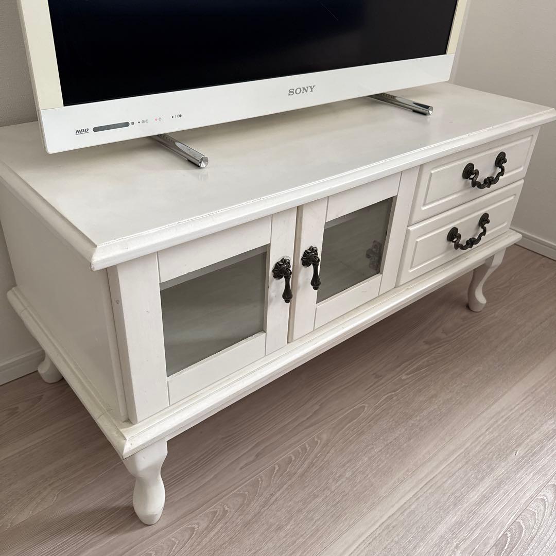 B-COMPANY ホワイト・アンティーク調テレビボード（フレンチカントリー）