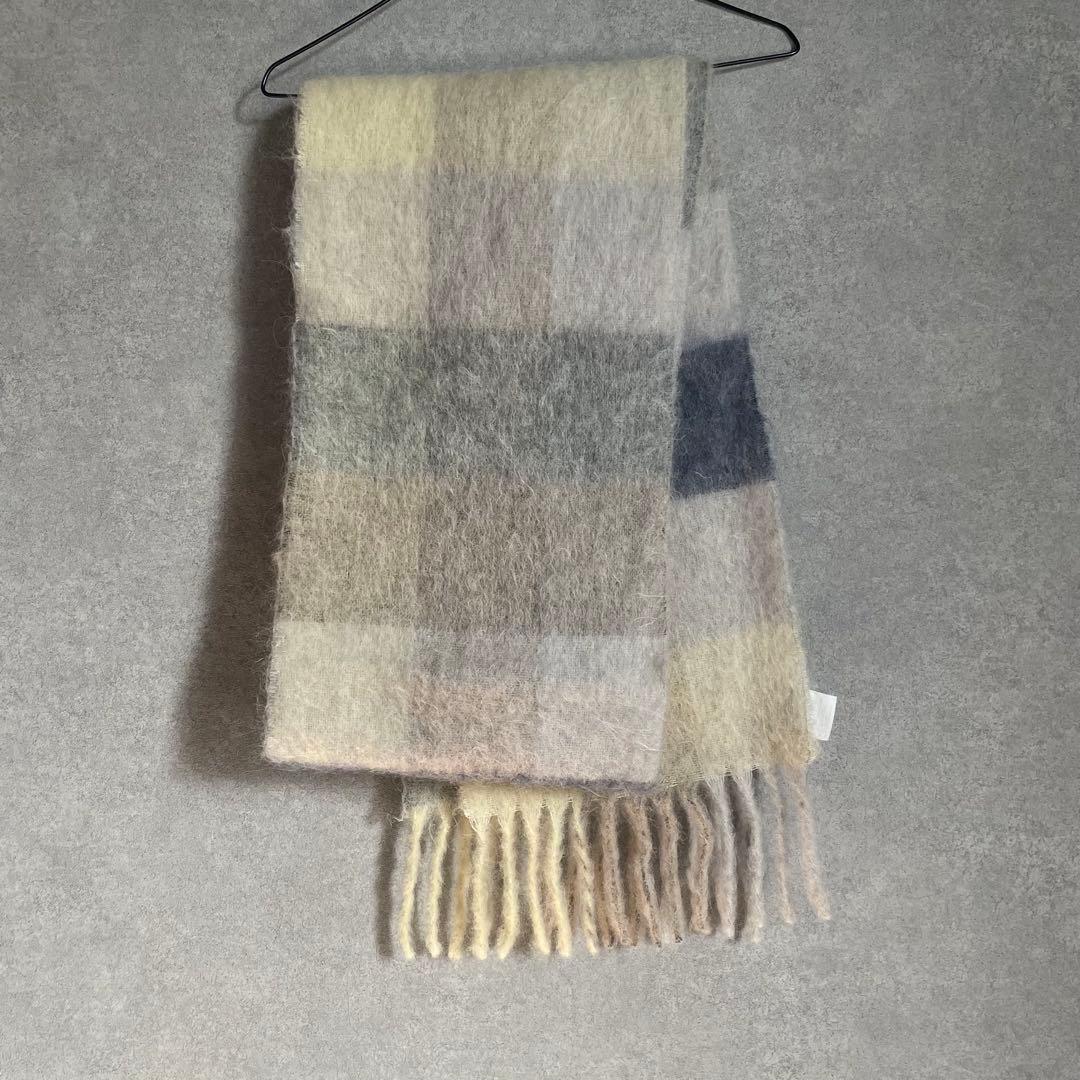 Acne Studios モヘアチェックスカーフ マフラー