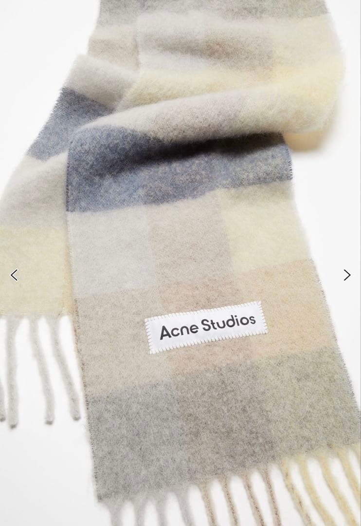 Acne Studios モヘアチェックスカーフ マフラー